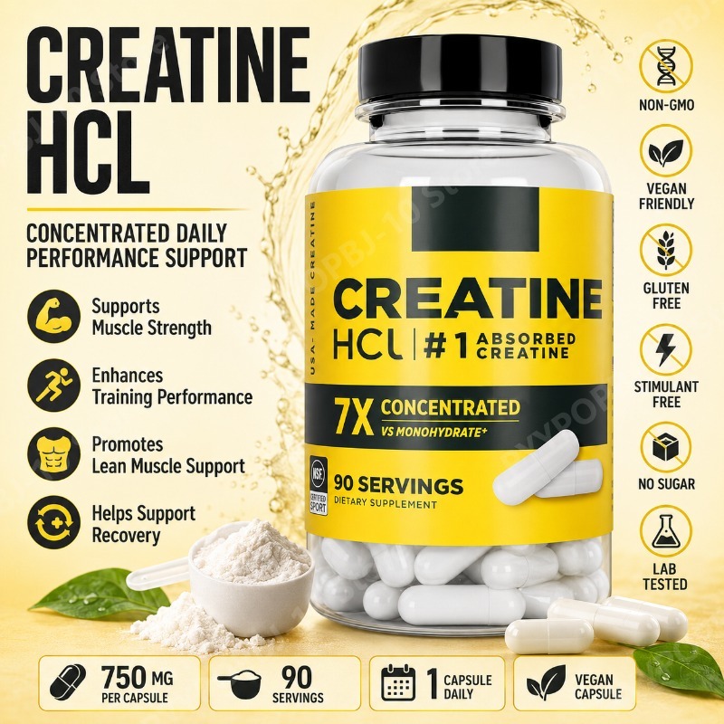 Nutrition Fitness Supplements - Creatina HCl 750mg 90 Cápsulas Suporte