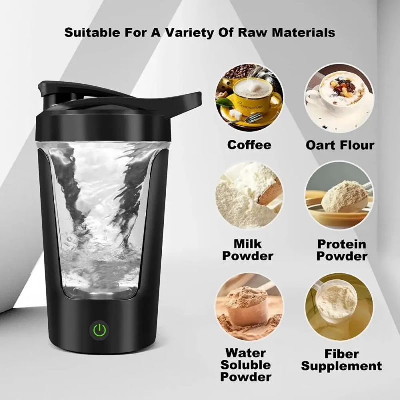 Protein Shaker Bottle - Copo shaker com carregamento USB para