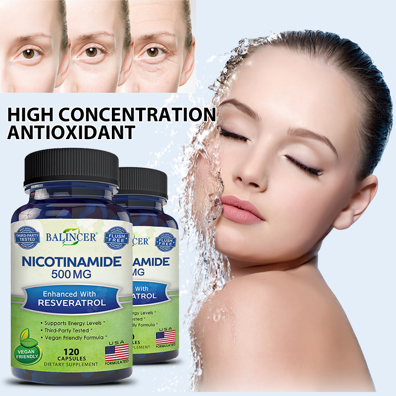 Resveratrol Capsule Anti Aging - Nicotinamida com Resveratrol - Vitamina B3