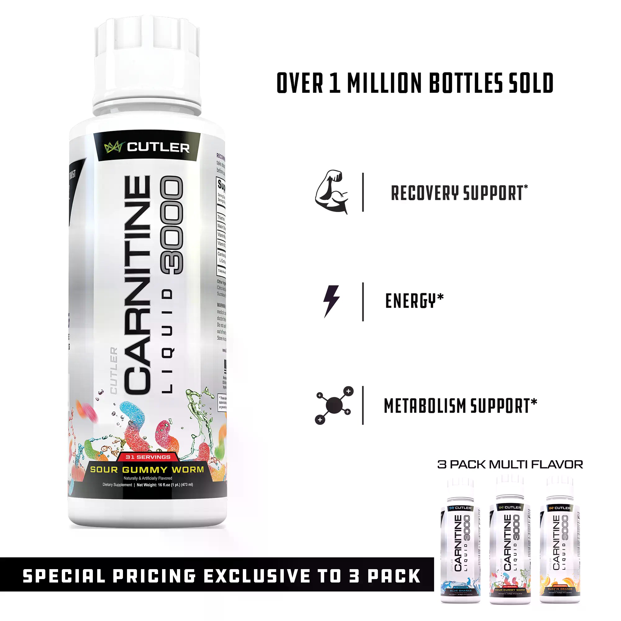 Nutrition Fitness Supplements - Suplemento Nutricional Líquido de Carnitina 3000
