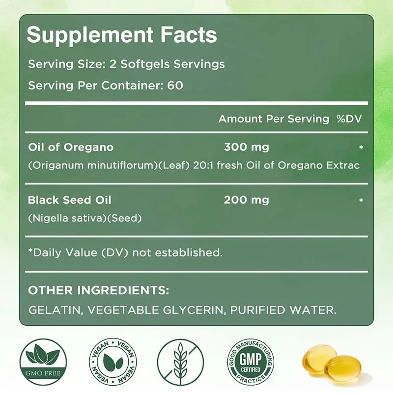 Cápsulas de Óleo de Orégano -  - Black Seed Oil Capsule avaliação e preço