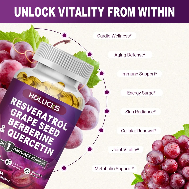 Compre 1 e Ganhe 1 Grátis! Cáp - Resveratrol Capsule Anti Aging avaliação e preço