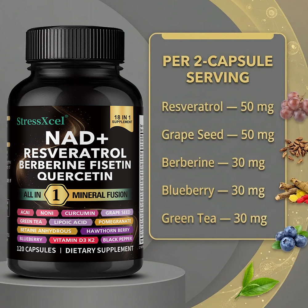 Suplemento NAD+ com Resveratro - Resveratrol Capsule Anti Aging avaliação e preço