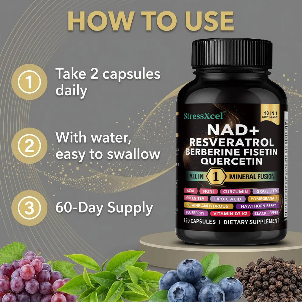 Suplemento NAD+ com Resveratro - Resveratrol Capsule Anti Aging avaliação e preço