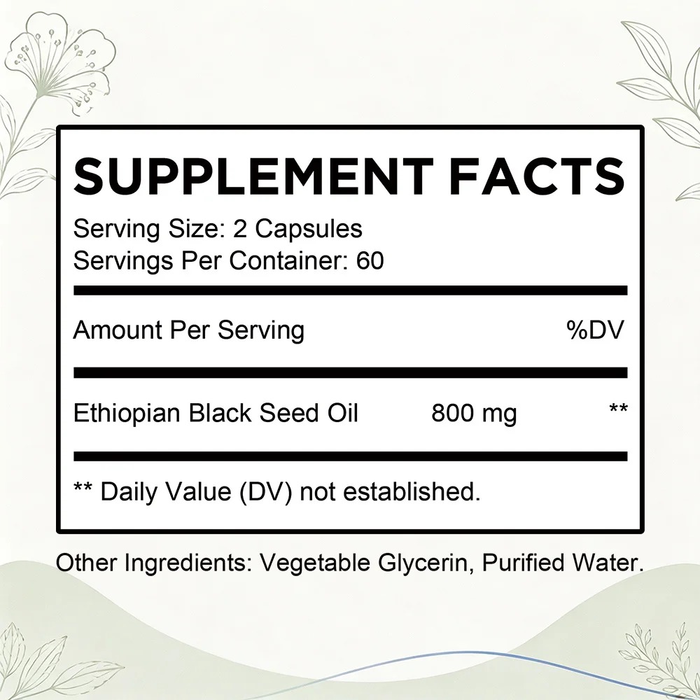 Óleo de Semente Preta Etíope e - Black Seed Oil Capsule avaliação e preço