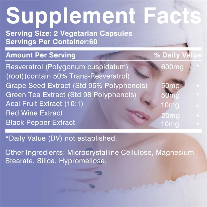 Cápsulas de Resveratrol - Anti - Resveratrol Capsule Anti Aging avaliação e preço