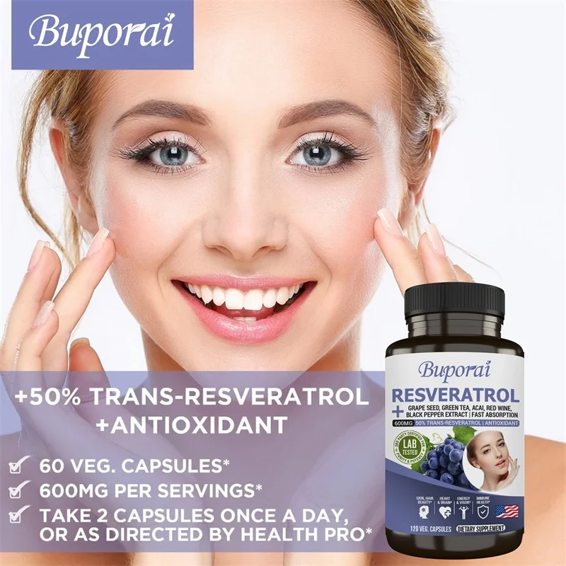 Cápsulas de Resveratrol - Anti - Resveratrol Capsule Anti Aging avaliação e preço