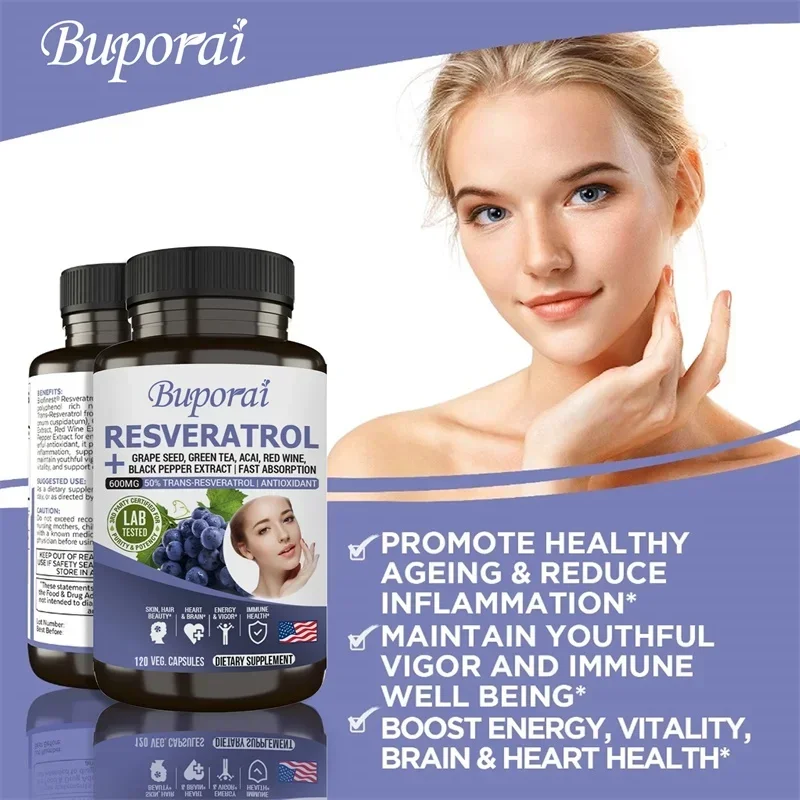Cápsulas de Resveratrol - Anti - Resveratrol Capsule Anti Aging avaliação e preço