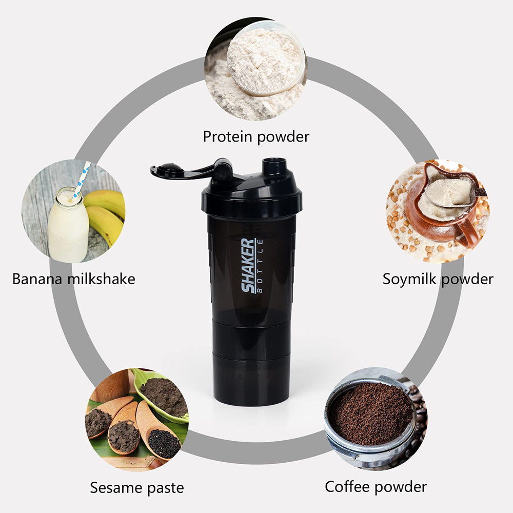 Garrafa De Proteína De 3 Camad - Protein Shaker Bottle avaliação e preço