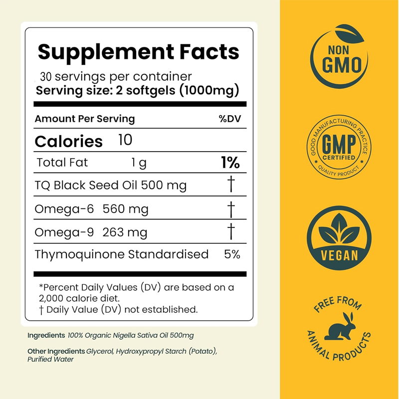 Óleo de Semente Preta Orgânico - Black Seed Oil Capsule avaliação e preço