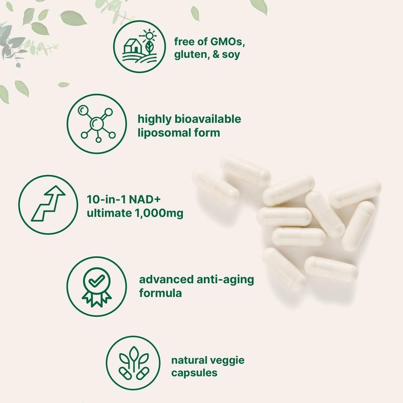 Suplemento NAD de força extra  - Resveratrol Capsule Anti Aging avaliação e preço