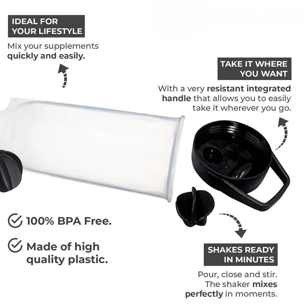 Garrafas Shaker para Batidos d - Protein Shaker Bottle avaliação e preço